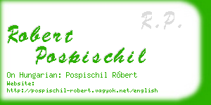 robert pospischil business card